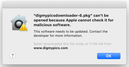 Catalina Update Error